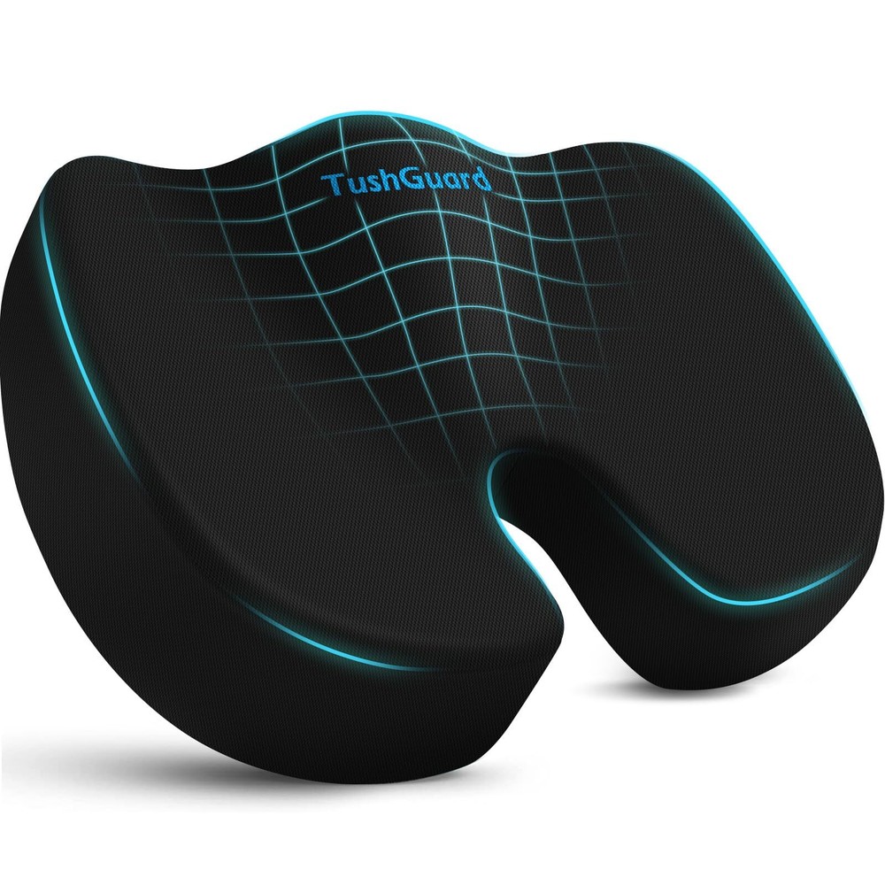 Seat Cushion for Office Chair Memory Foam Non-Slip Cushion Back, Chair Pad, B...