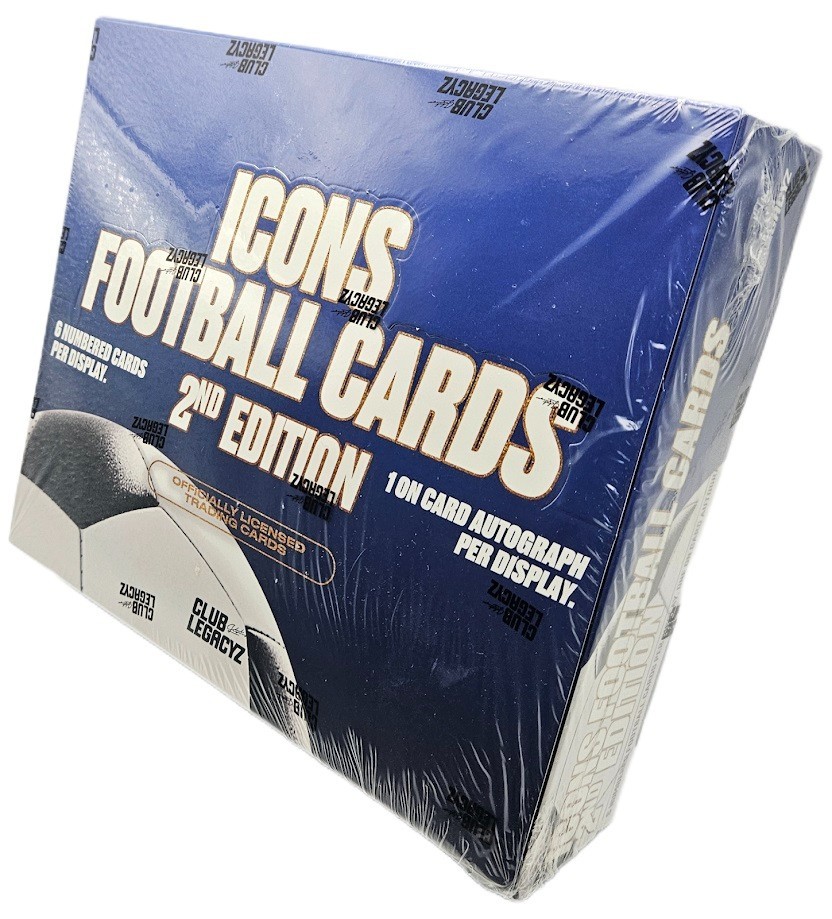 2025 Club Legacyz Icons Soccer 2nd Edition Sealed Hobby Box 6 Display Packs