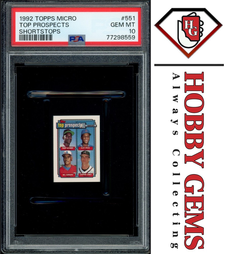 PSA 10 1992 Topps Micro #551 Chipper Jones Rookie Card C2