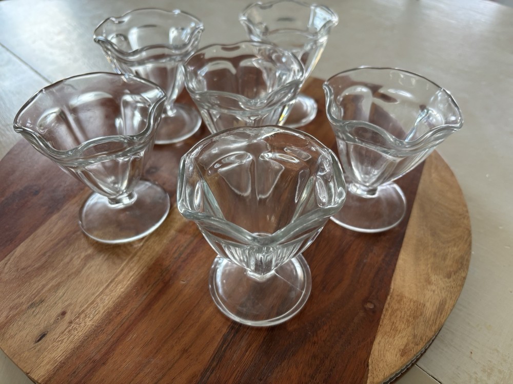 Anchor Hocking 6-Piece Footed Sundae Dessert Glass Set