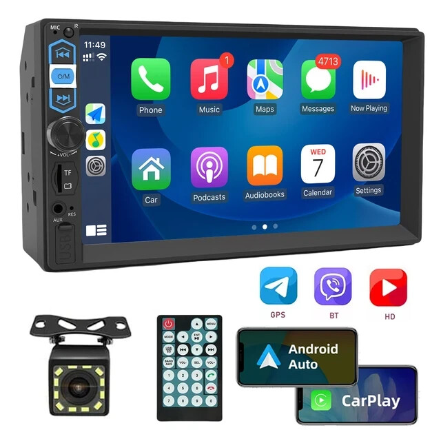 Pioneer 7 Inch Car Radio 2 Din Touch Screen Apple Carplay Android Bluetooth LCD