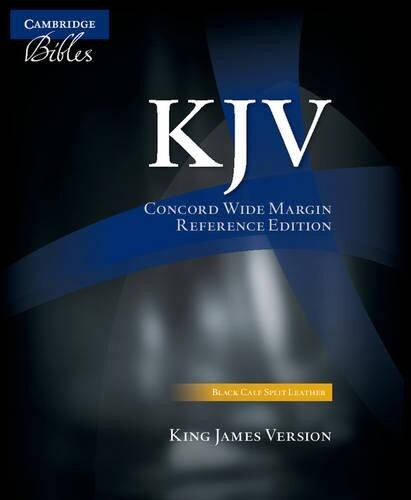 KJV Concord Wide Margin Reference Bible, Black Calf Split Leathe (Leather Bound)