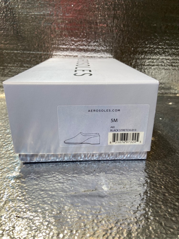 Aerosoles Aki Black Stretch-013 Comfortable Slip-On Loafers