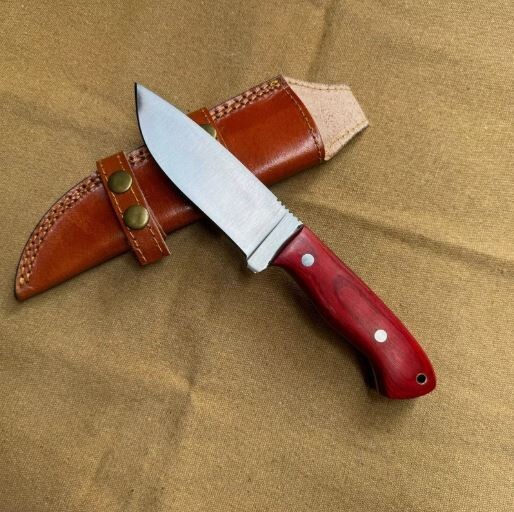Custom Handmade 1095 H.C Steel Camping Bush Craft Hunting Knife Wood Handle W/Sh