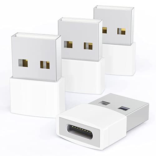 Syntech USB to USB C Adapter 4 Pack Type C Female to USB Male Converter Power...