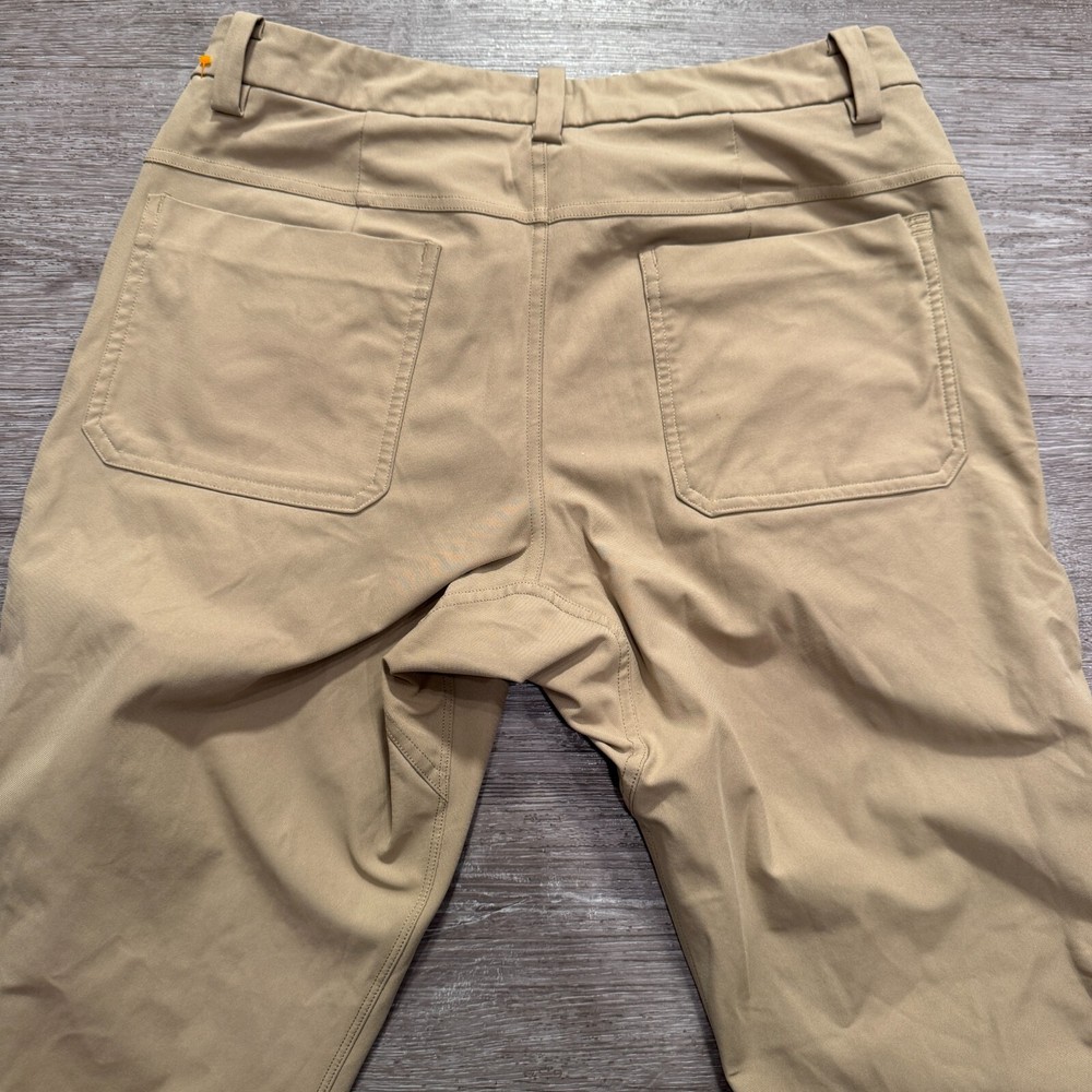 Lululemon Pants Mens 32 Beige ABC Warpstreme Classic Stretch Tech 32x31 Logo