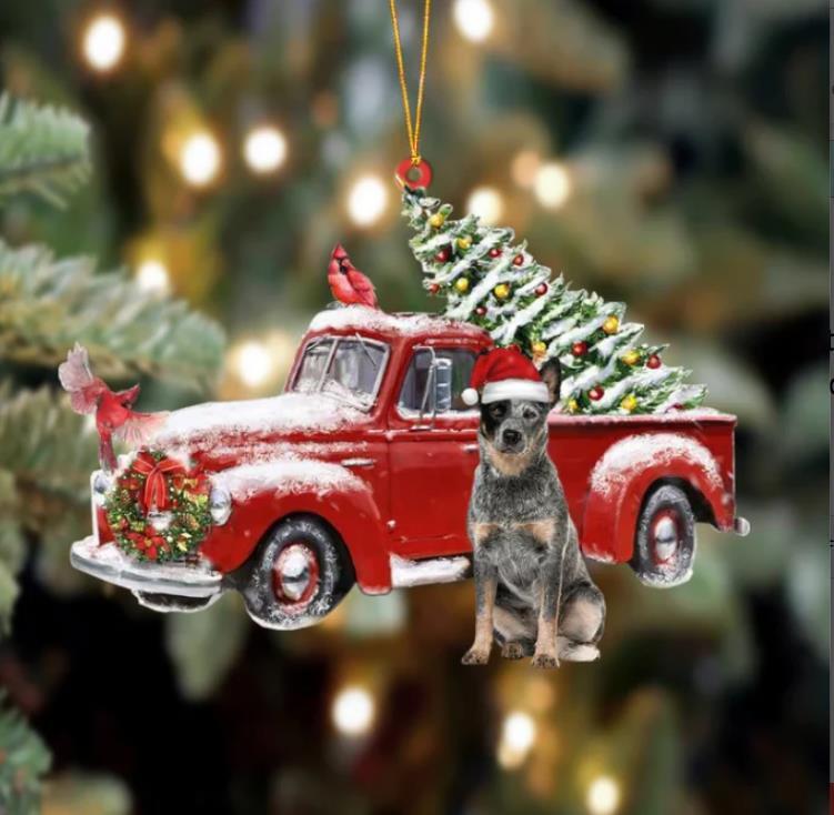 Australian Cattle Dog Flat 2D Acrylic Ornament Christmas Gift Decoration Xmas