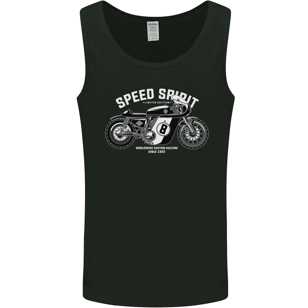 Kustom Kulture Cafe Racer Biker Motorbike Mens Vest Tank Top