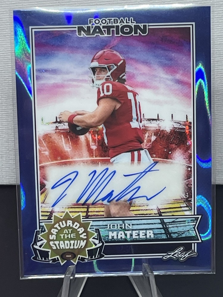 2025 Leaf Nation Saturday at the Stadium Blue John Mateer #2/7 Rookie Auto RC