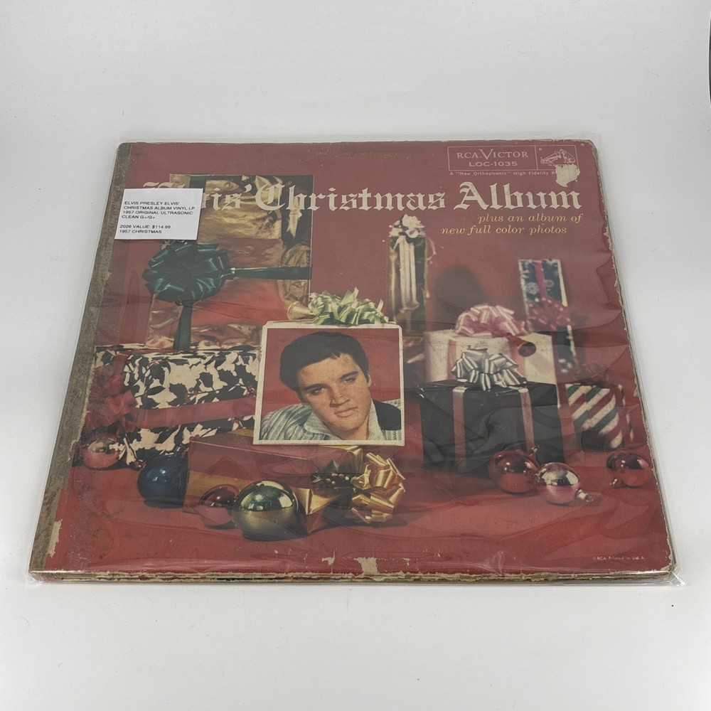 Elvis Presley Elvis’ Christmas Album Lp 1957 Original Ultrasonic Clean G+/G+