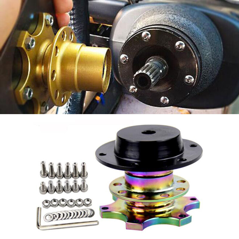 Car Steering Wheel Quick Release Hub Adapter Removable Snap Off Kit Aluminum