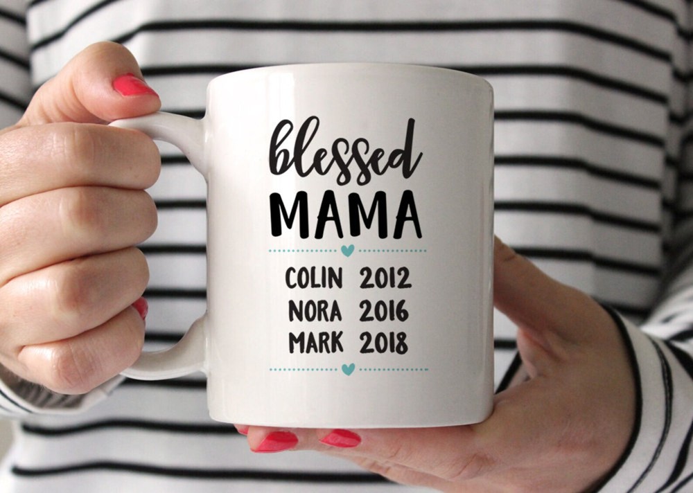 Personalized Mothers Day Gift From Daughter Custom Mom Birthday Gift Blessed