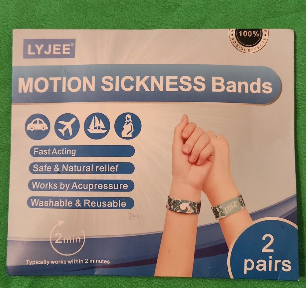 Sea Sickness Wristbands, WIDE, Motion Sickness Relief Bands for Adults