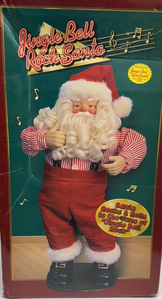 Vintage 1998 Edition #4 Jingle Bell Rock Santa Animated Christmas Figure