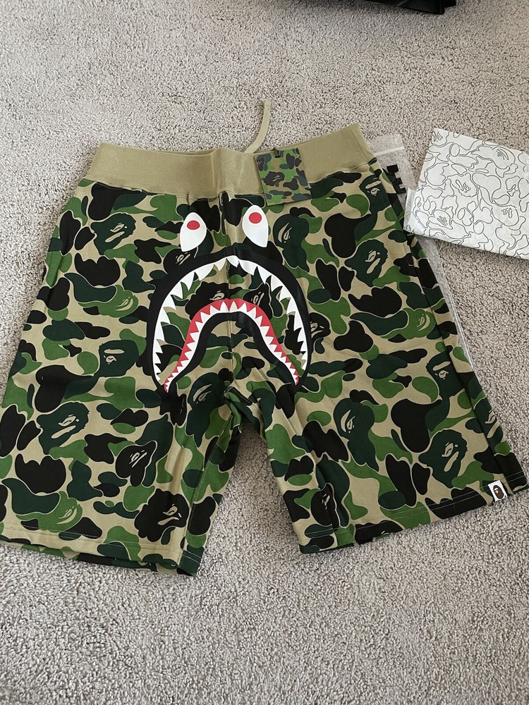 BAPE Big ABC Camo Shark Sweat Shorts - Size XXL - SS21 - A Bathing Ape