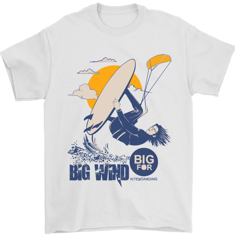 Big Wind Kiteboarding Kiteboard Mens T-Shirt 100% Cotton