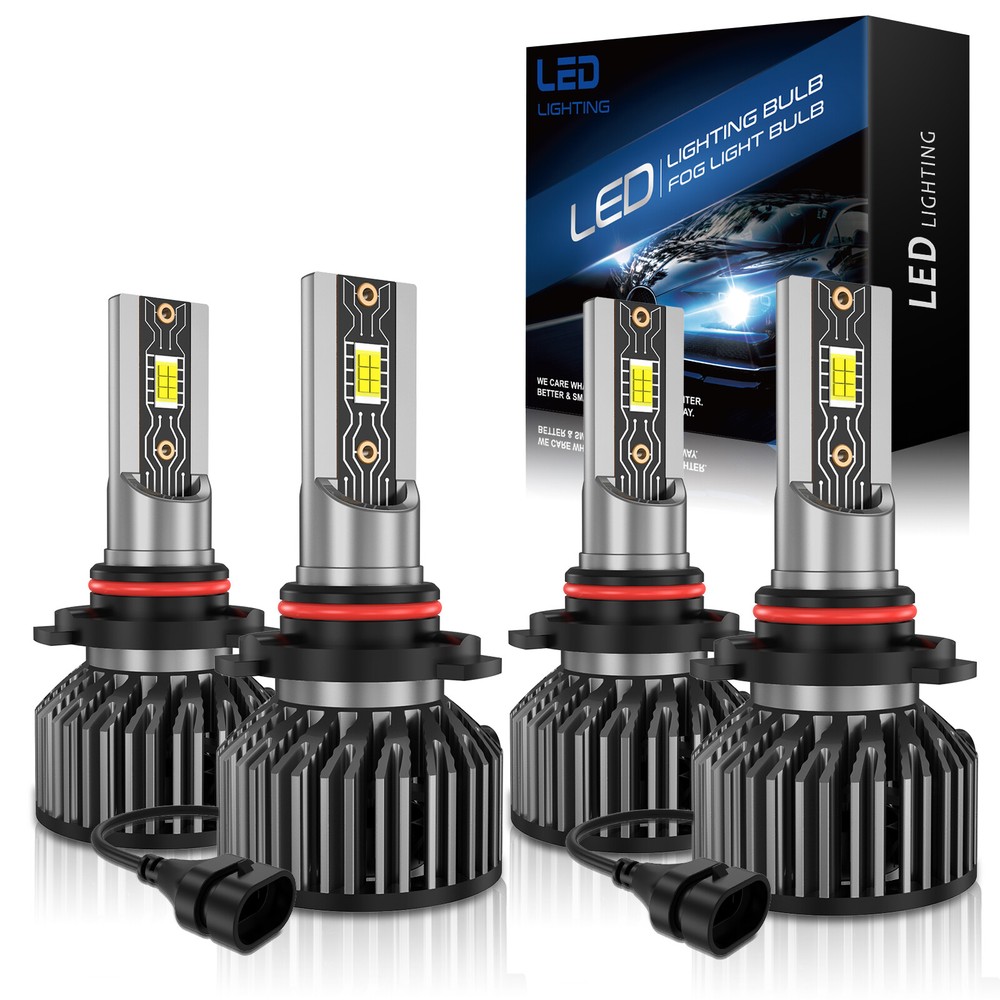 9006 9005 LED Headlights High Low Beam Bulbs 72000LM 6000K White 200W Bright