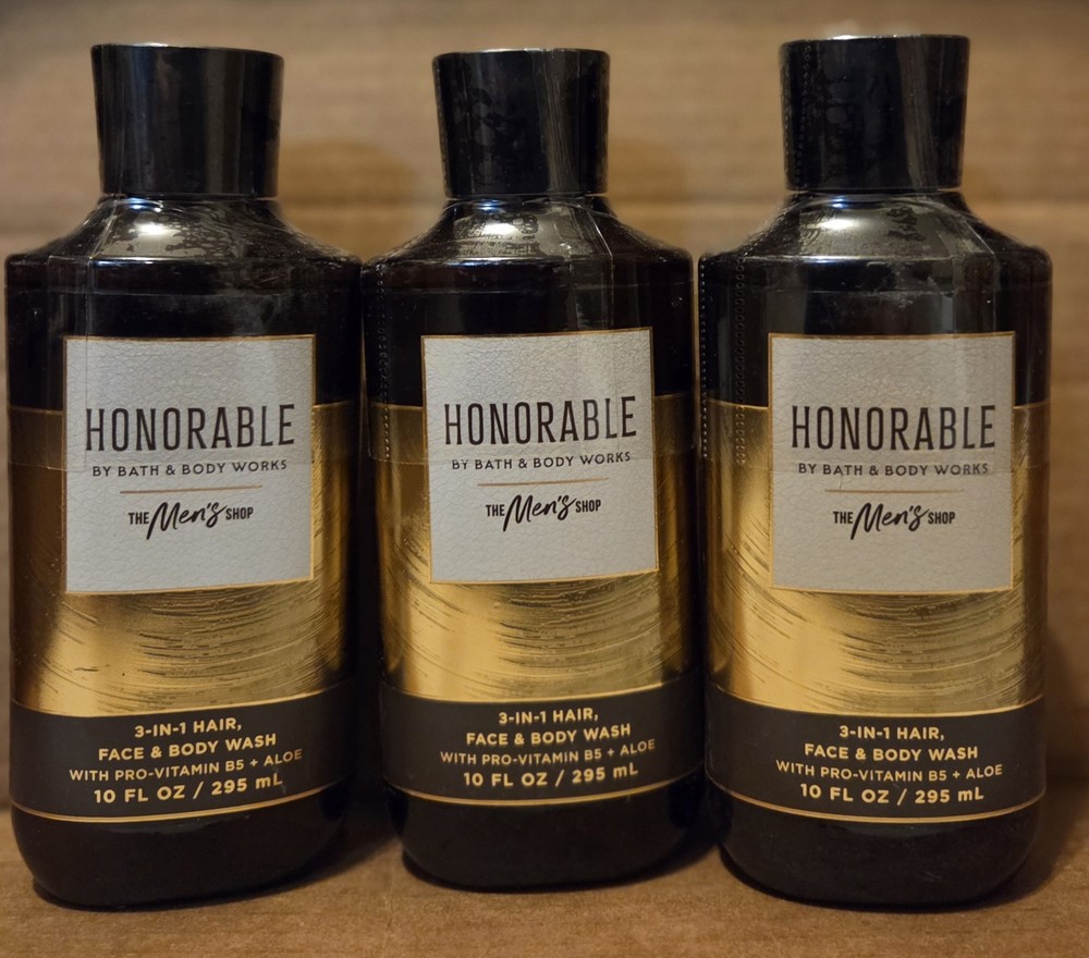 HONORABLE LOT OF 3, SHOWER GEL FACE & BODY WASH BATH AND BODY WORKS DISCONTINUED