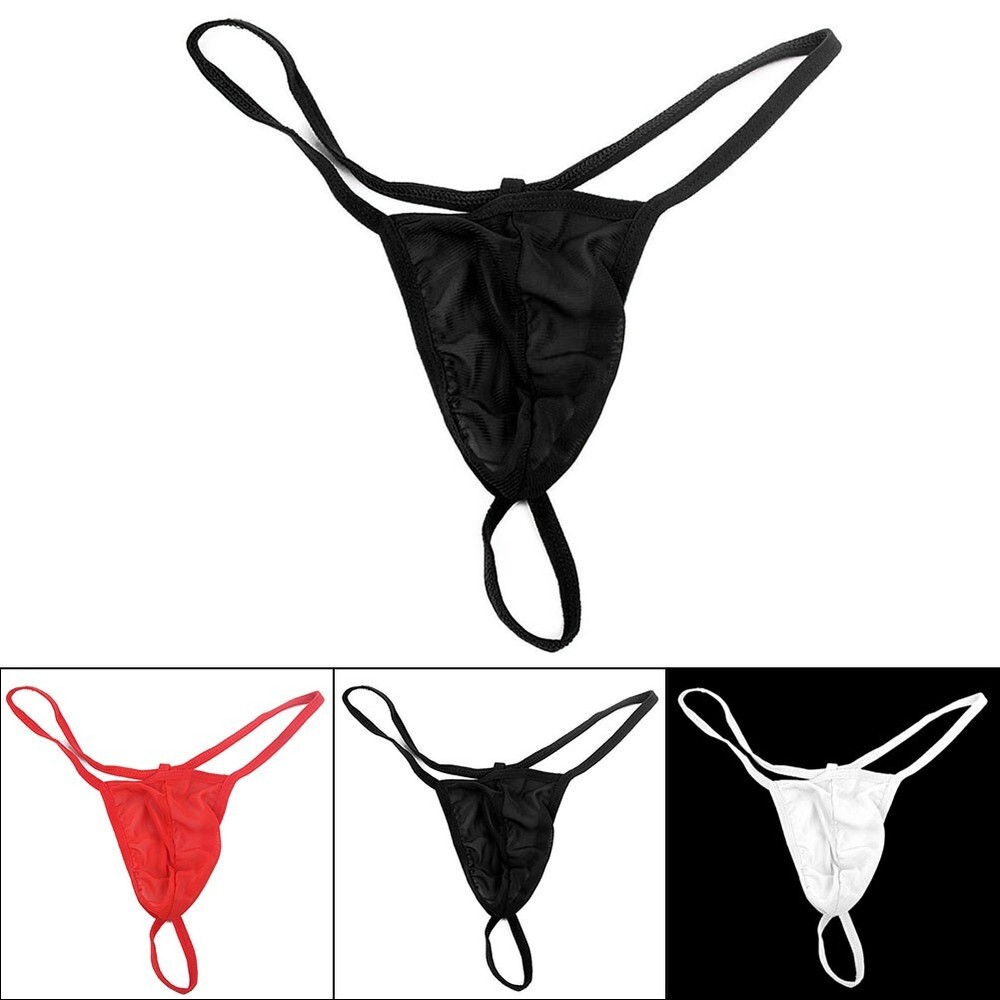 3X Mens G-string Thongs Mesh Underwear T-back Briefs Bikini Underpants Spandex