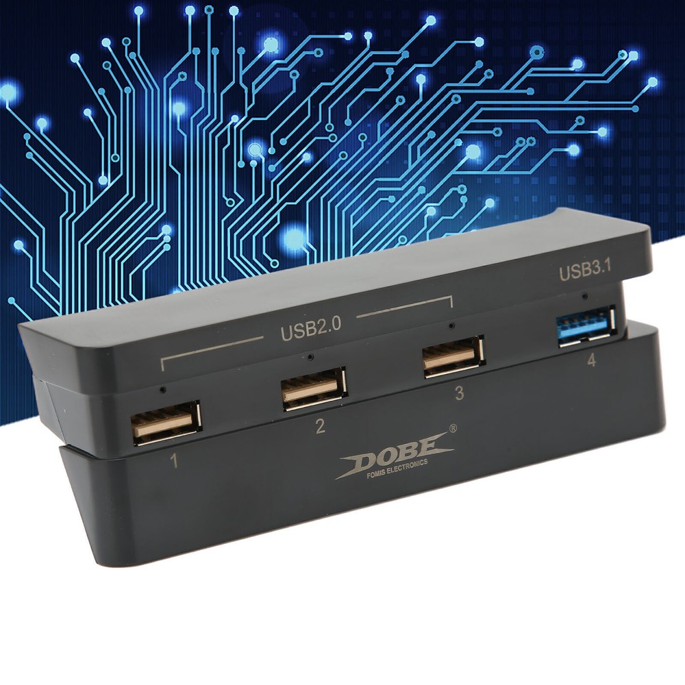 4-Port USB 3.1 Hub High-Speed Charger for PS4 Slim & Gaming