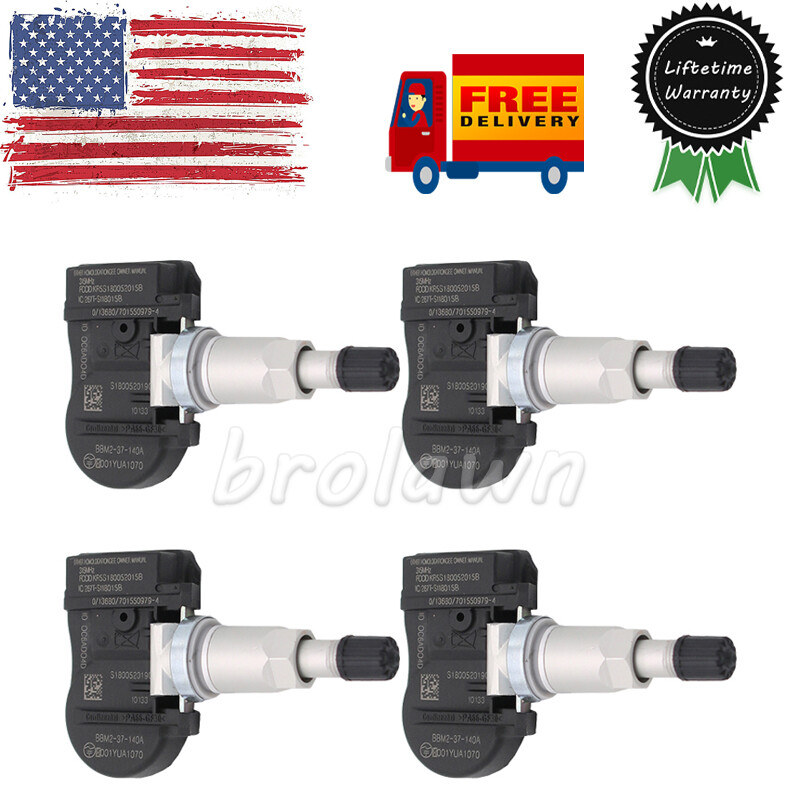 4pcs TPMS Sensor BBM2-37-140B for Mazda 2 3 5 6 CX7 CX9 MX5