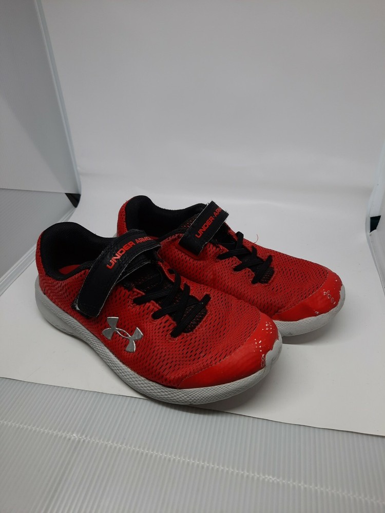Under Armour PURSUIT 2 Kids Sticking Strap Running Shoes Red-Black  