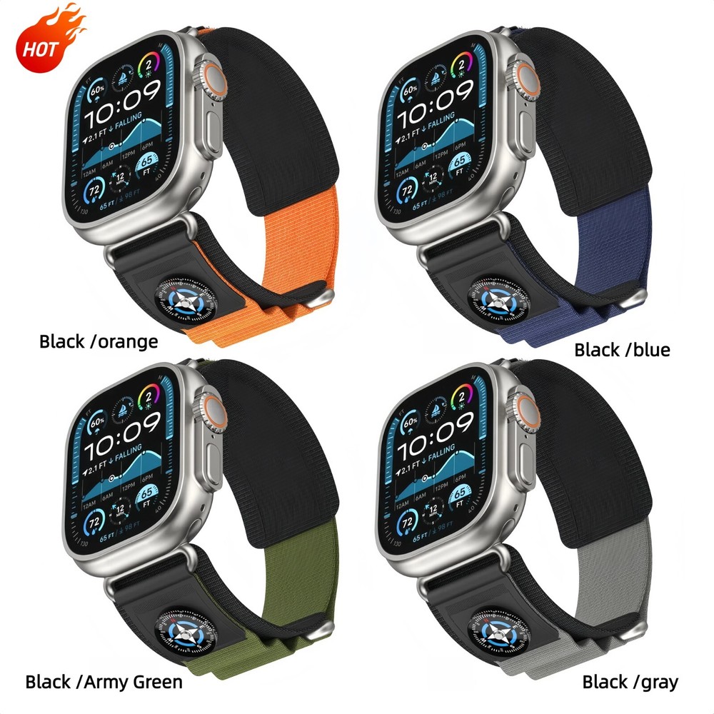 Brand new Compass Nylon Loop Band for Apple Watch 10 9 8 7 42/44/45/49mm Ultra2