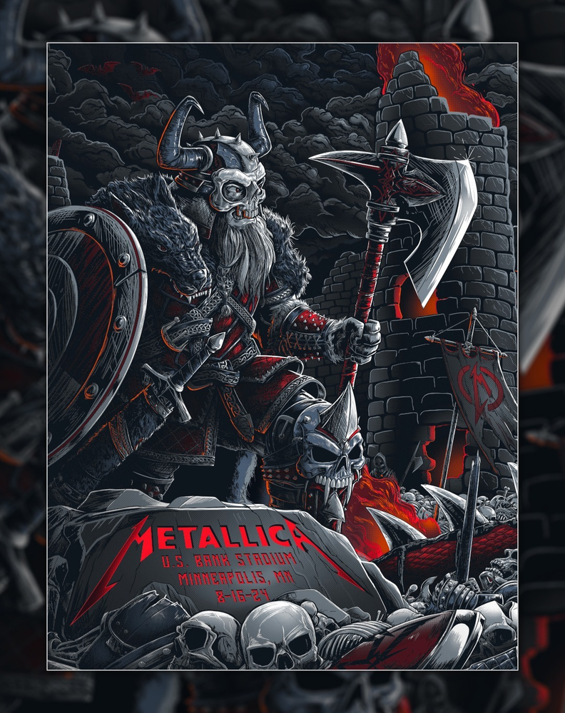 METALLICA M72 Tour 2024 Poster 18x24 inch Free Shipping