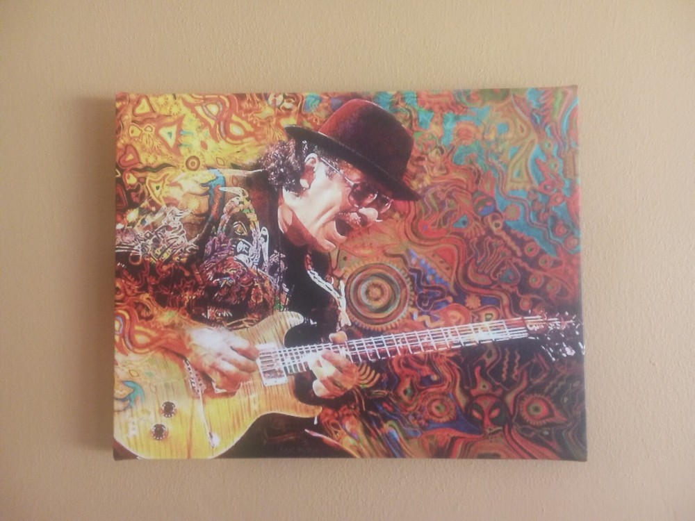 NEW Viva Santana Guitar Legend Art Canvas 11 x 14