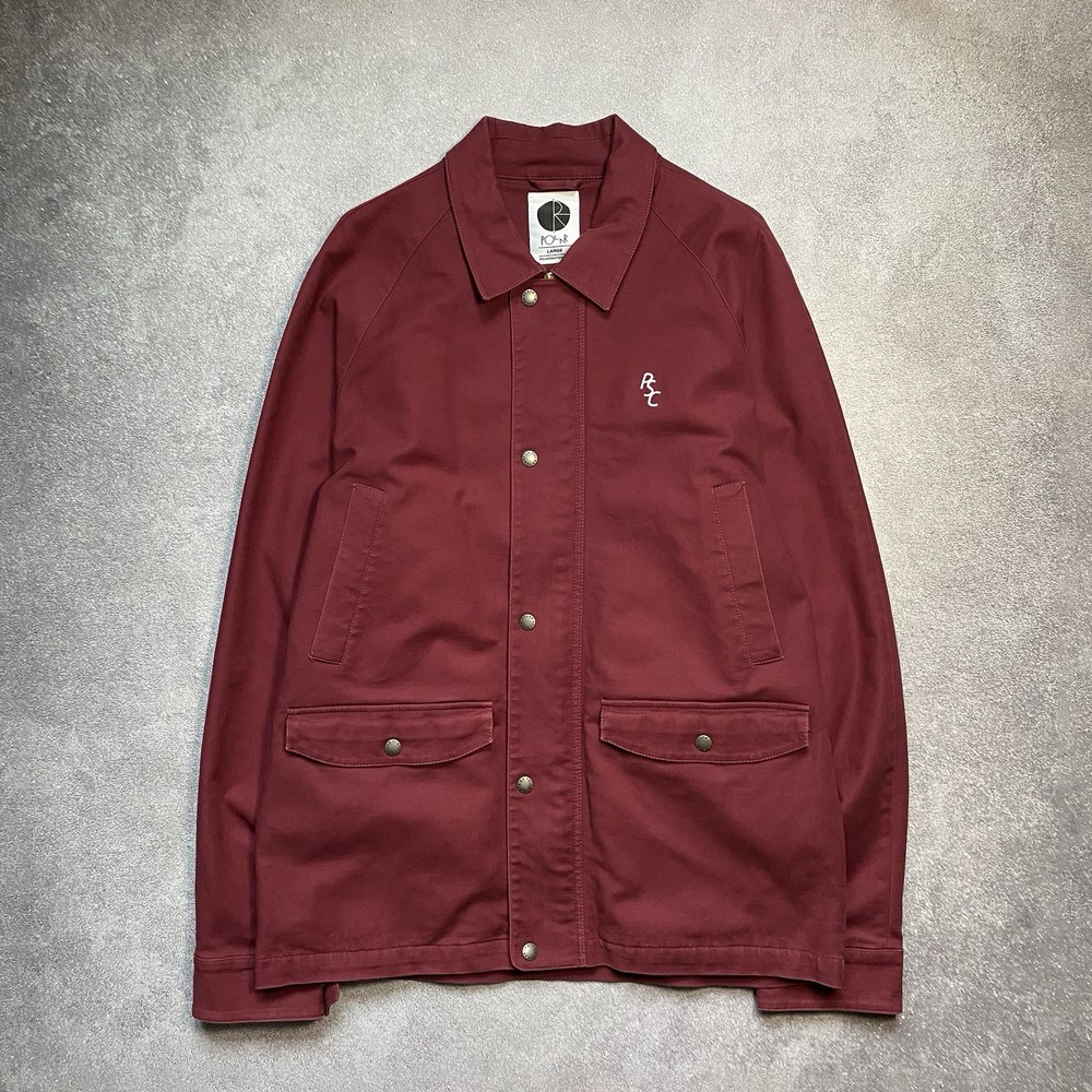 Polar Skate Co. Nautical Chore Coat Jacket Burgundy Maroon Skateboard Mens L