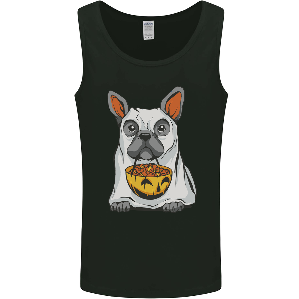 French Bulldog Ghost Dog Halloween Mens Vest Tank Top