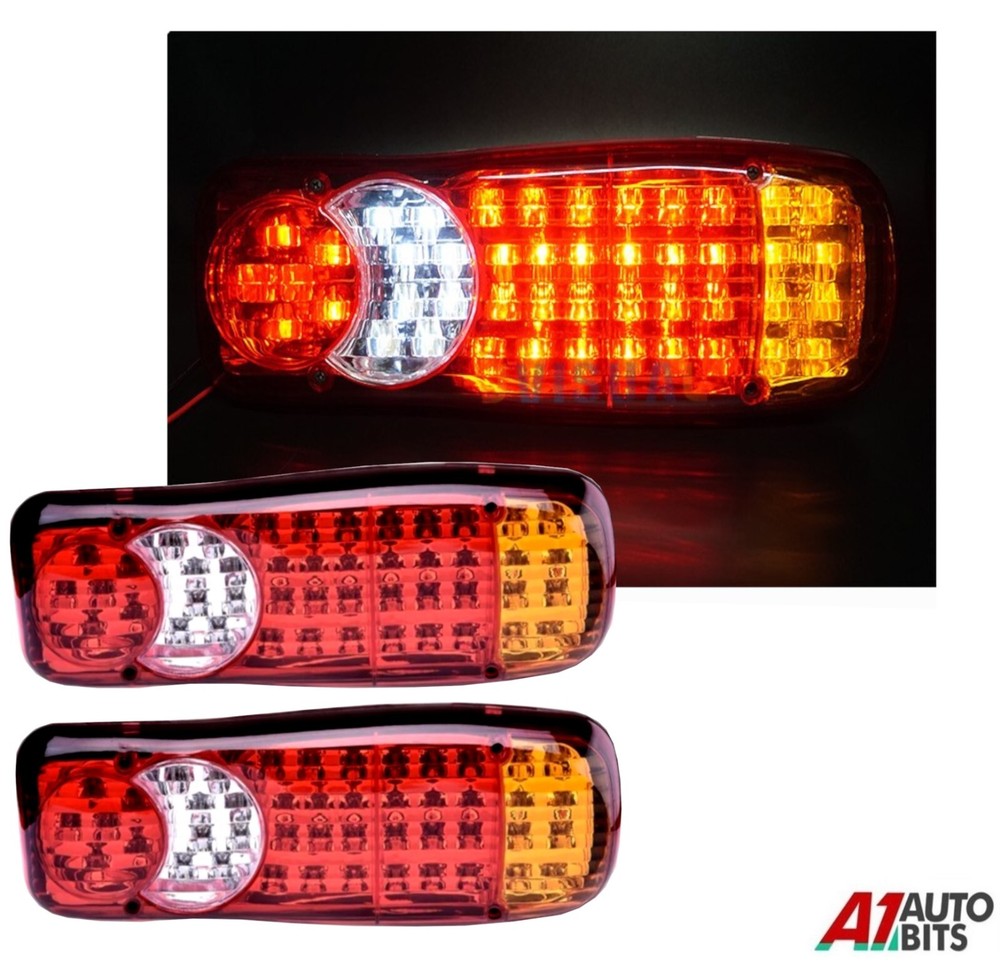 2X LED Tail Lights 12V For Citroen DAF Fiat Opel Nissan Peugeot Renault Housing