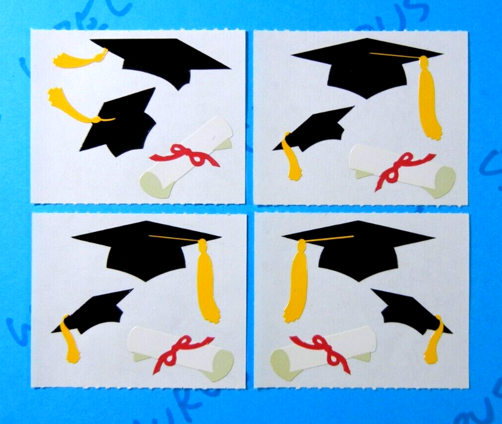 Mod Mini Graduation Hats & Diploma Lot of 4 by Mrs. Grossmans