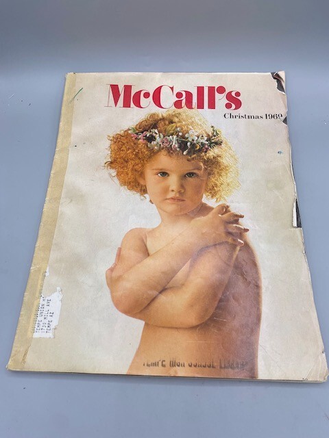MCCALLS MAGAZINE December Christmas Holiday 1969 vintage blonde baby girl hippie