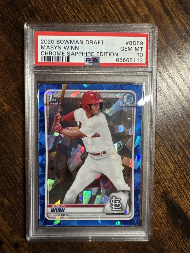 2022 Bowman Draft- 1st Bowman- Chrome Sapphire Edition #BD-59 Masyn Winn PSA 10