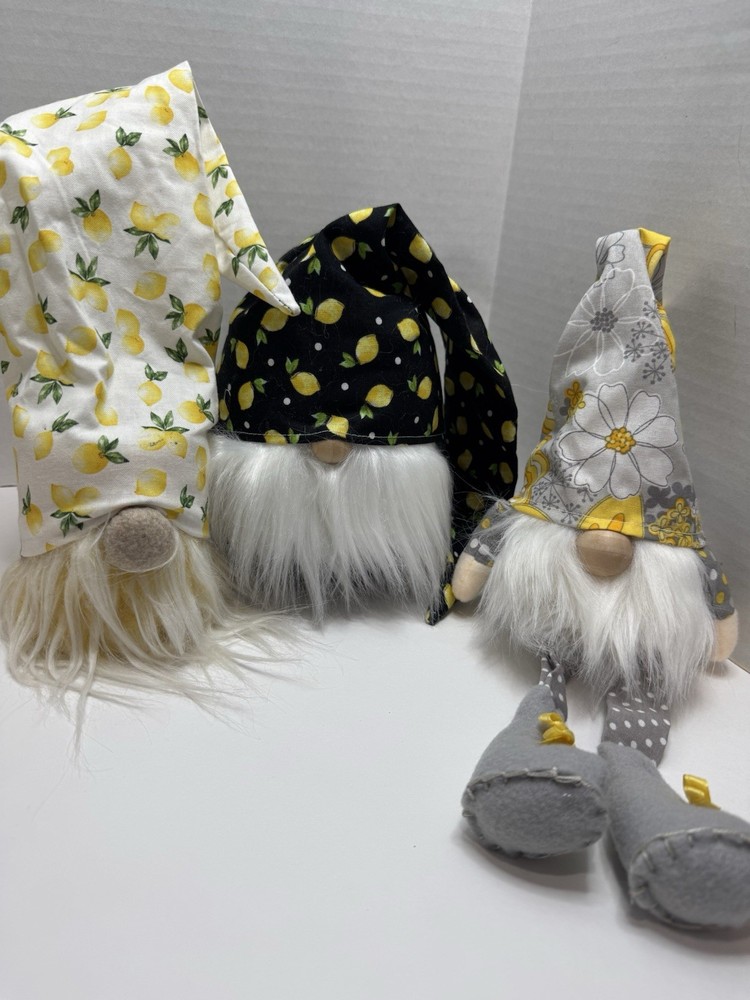 Summer Sunflower Gnome Plush Doll Spring Gnomes Bees Day Easter Party Lot Of 3