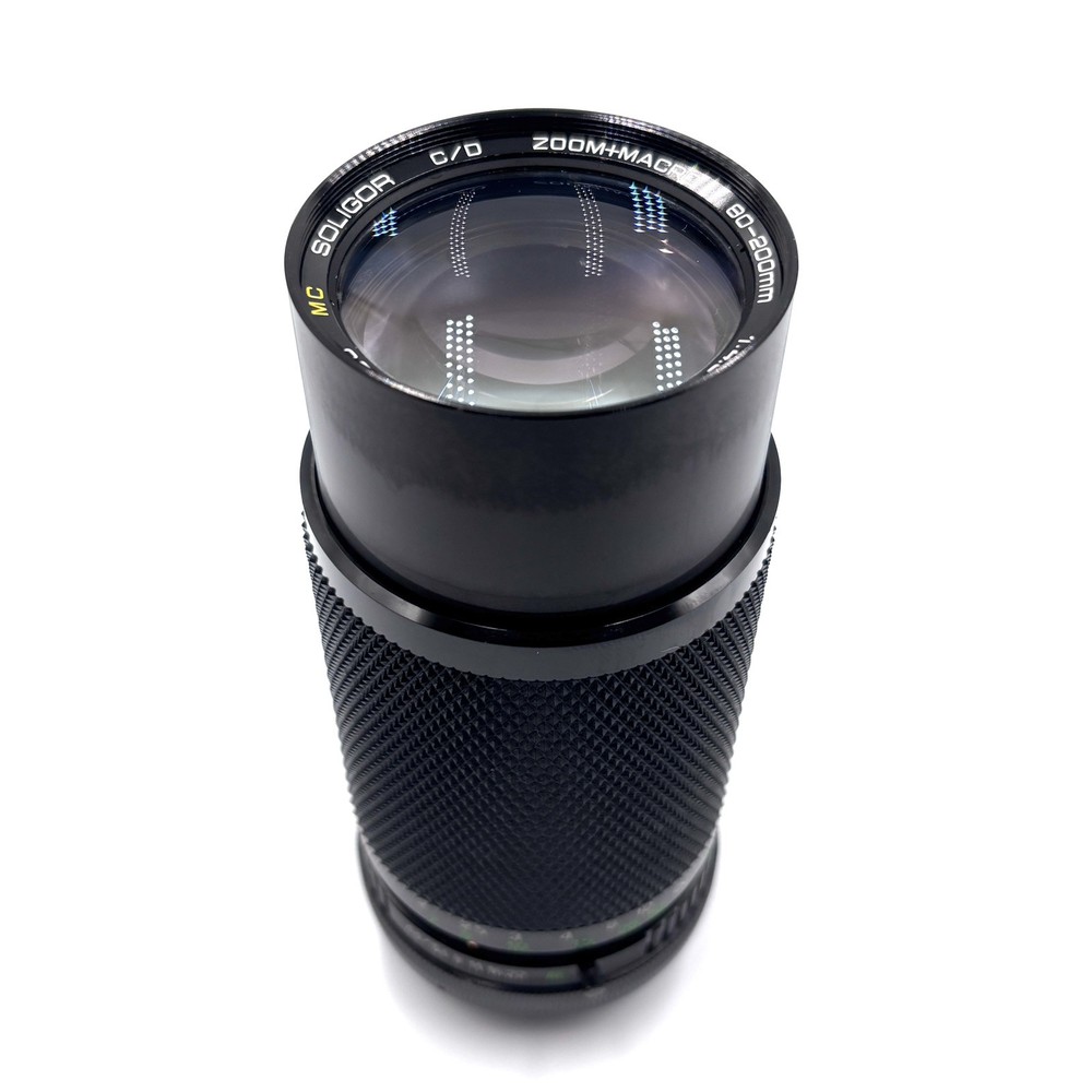 Soligor MC 80-200mm f/4.5 Zoom Macro Lens Excellent Canon FD Mount w/Rear Cap