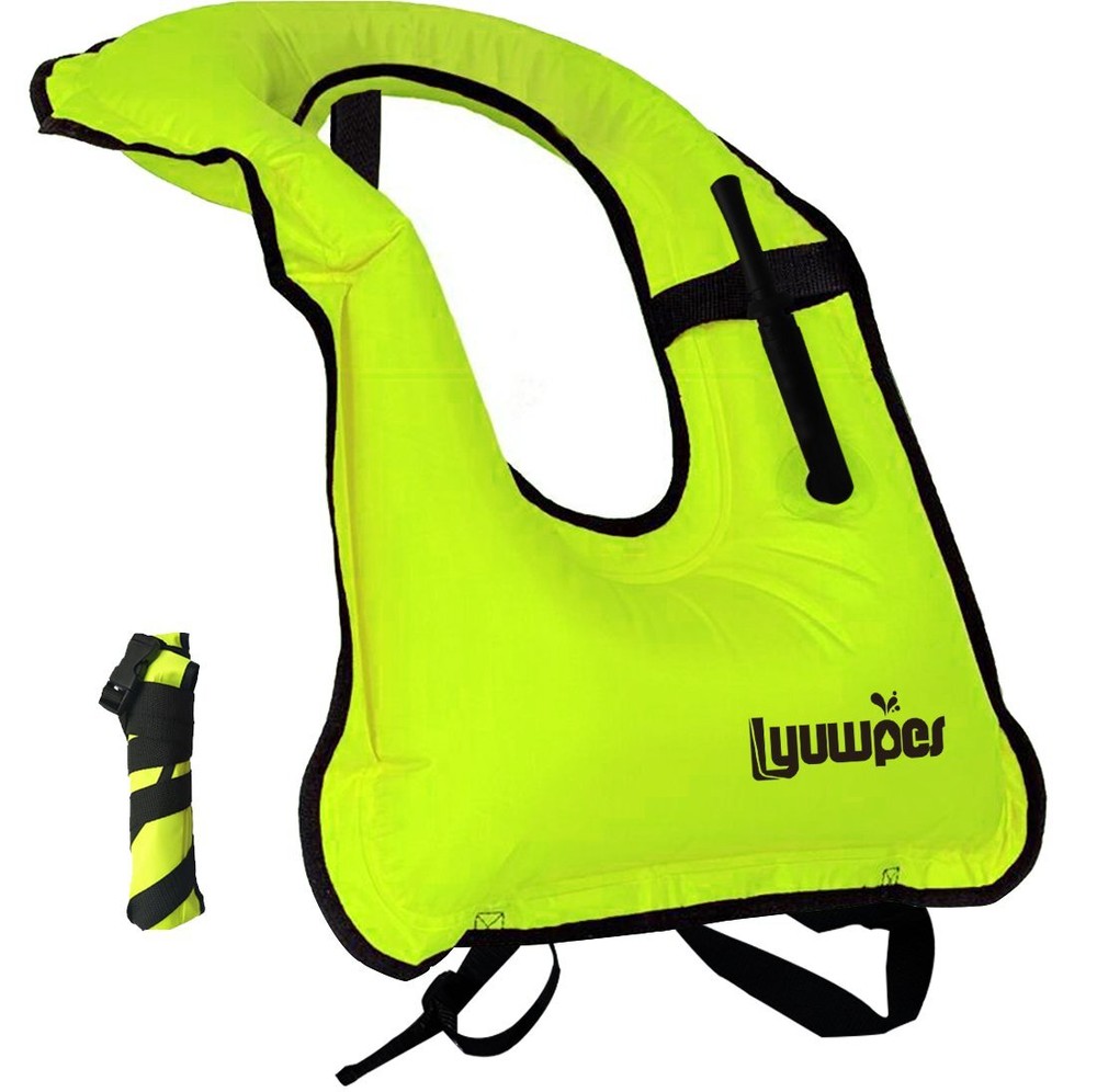 Inflatable Snorkel Vest Adult Snorkeling Jackets Free Diving Swimming Safety ...