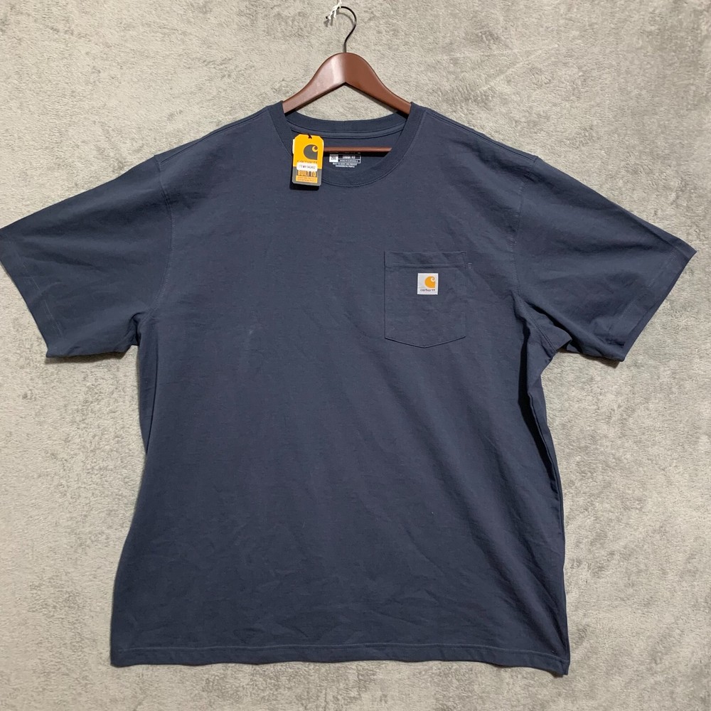 Carhartt Loose-Fit Short-Sleeve Pocket T-Shirt XXL 2XL Blue NWT