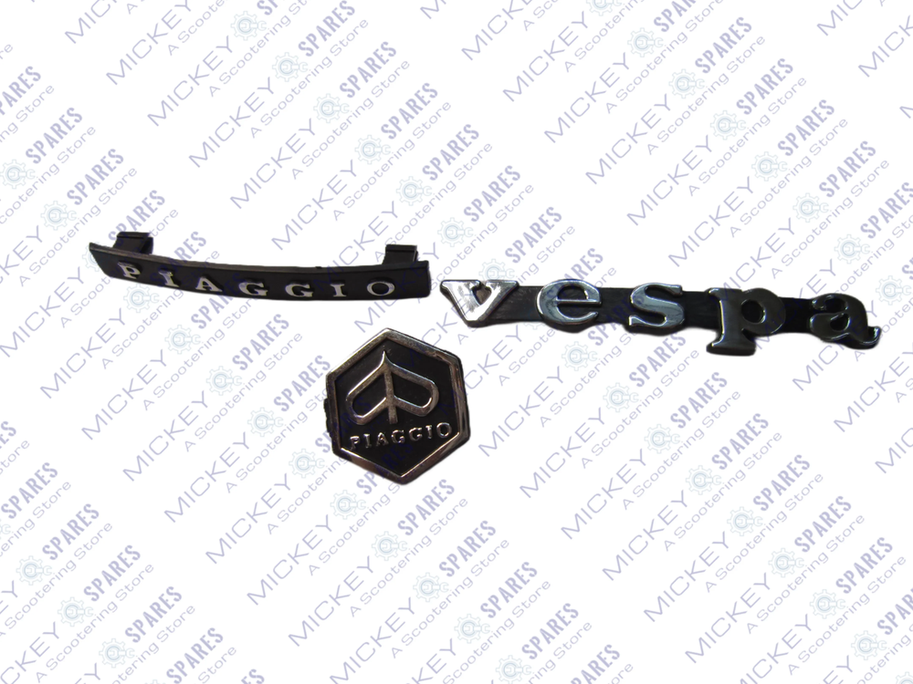 LEGSHEILD HEXAGON HORNCAST DECAL BADGE MONOGRAM FOR VESPA PIAGGIO PX LML