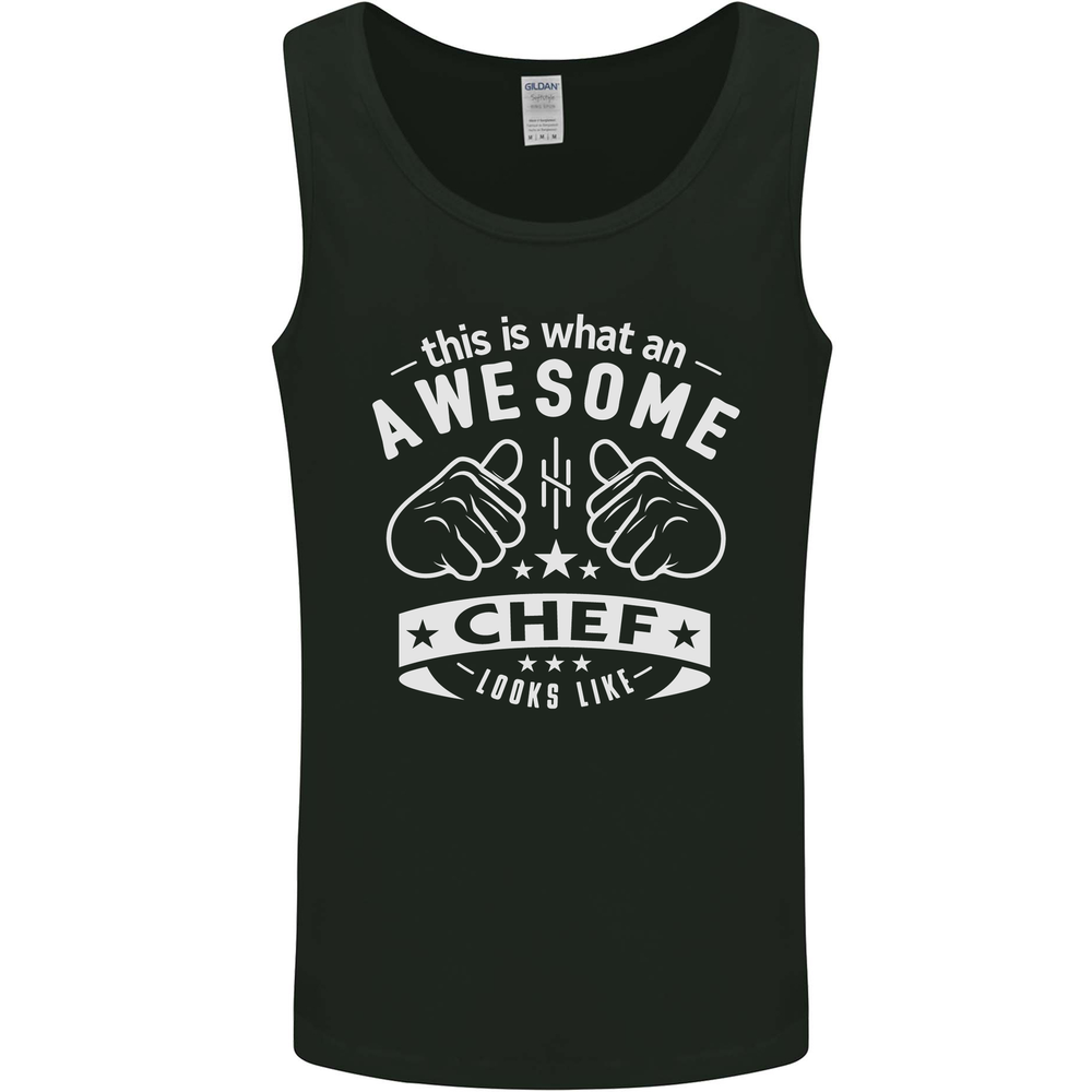 Awesome Chef Looks Like Funny Cooking Mens Vest Tank Top