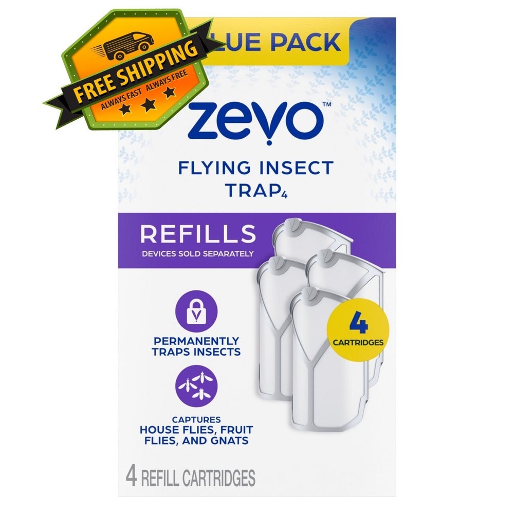Zevo Flying Insect Trap Refills – 4 Cartridges