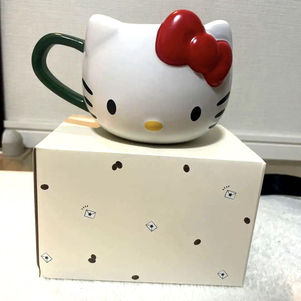 Sanrio Hello Kitty x Starbucks Ceramic Head Mug 12oz Asia Limited New JPN