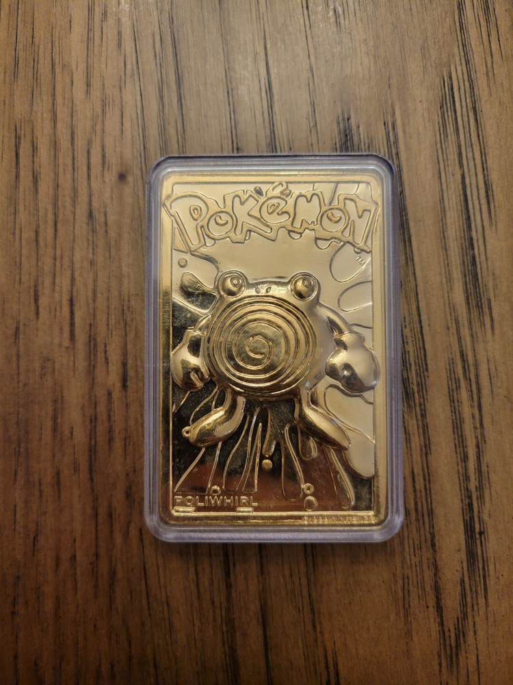 1999 Pokemon POLIWHIRL Gold Plated Trading Card with Case Nintendo