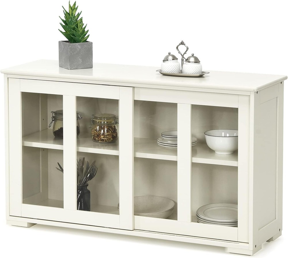 Buffet cabinet with storage and adjustable shelf, stylish sideboard for dining room