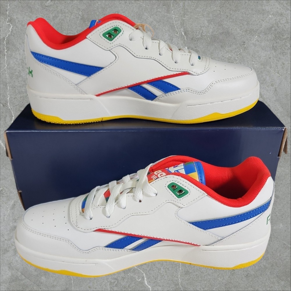 Reebok BB 4000 II Sneakers Basketball Shoes Red/White/Blue/Yellow Kids Size 5