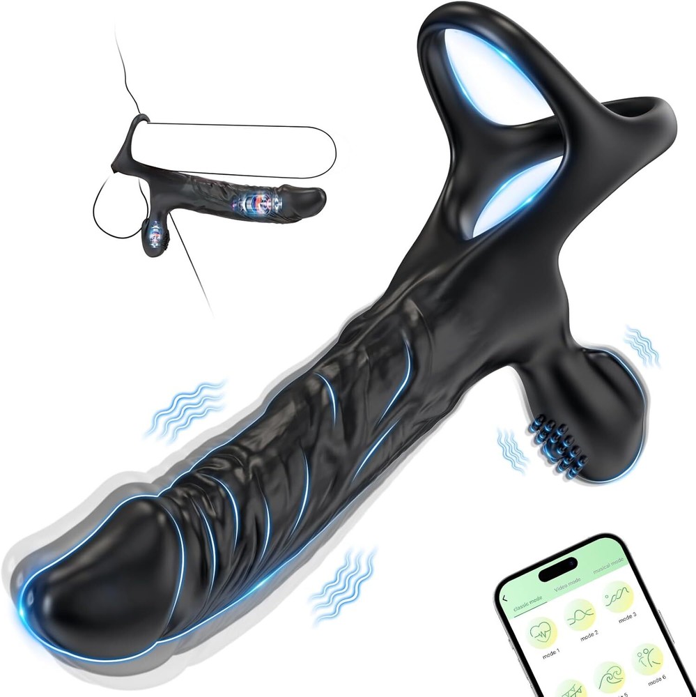 Men Penis Cock Ring Vibrator G-spot Dildo-Massager Sex Toys For Women-Couple