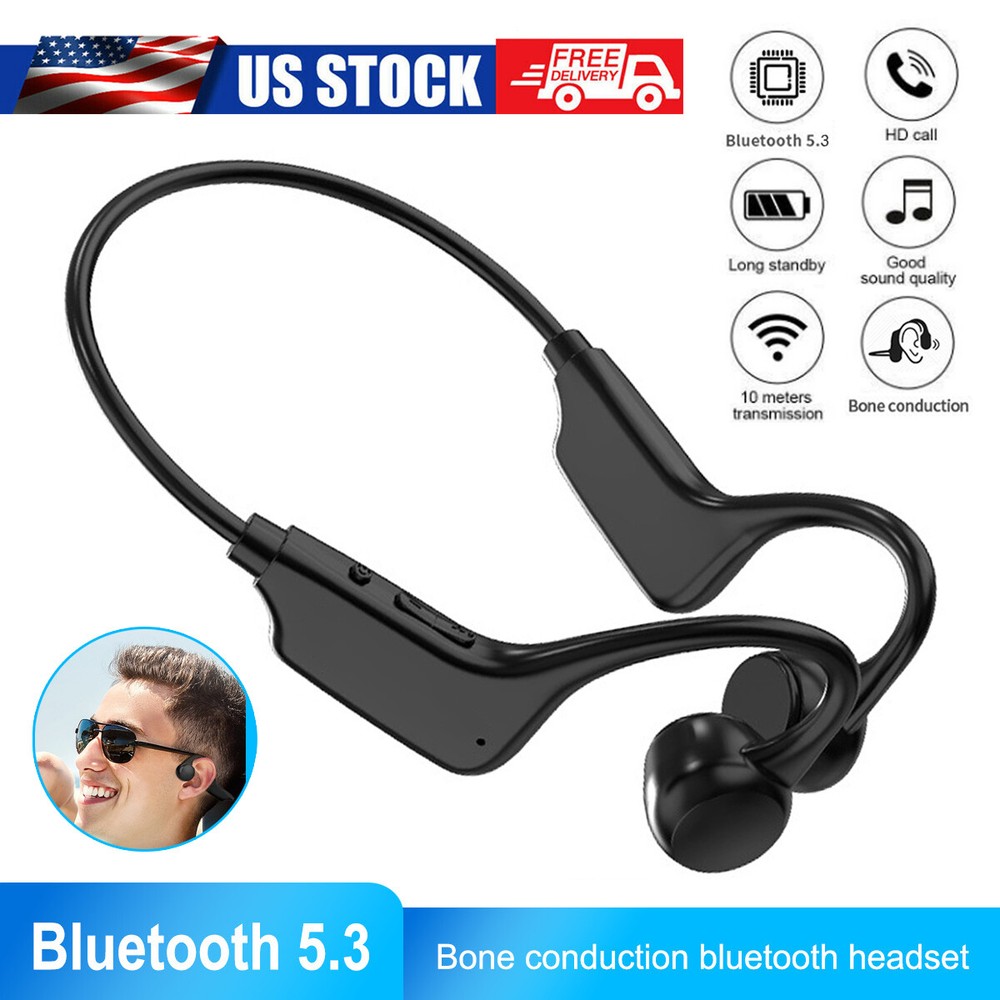 Wireless Bluetooth 5.3 Bone Conduction Sport Headphones for Outdoor Activities