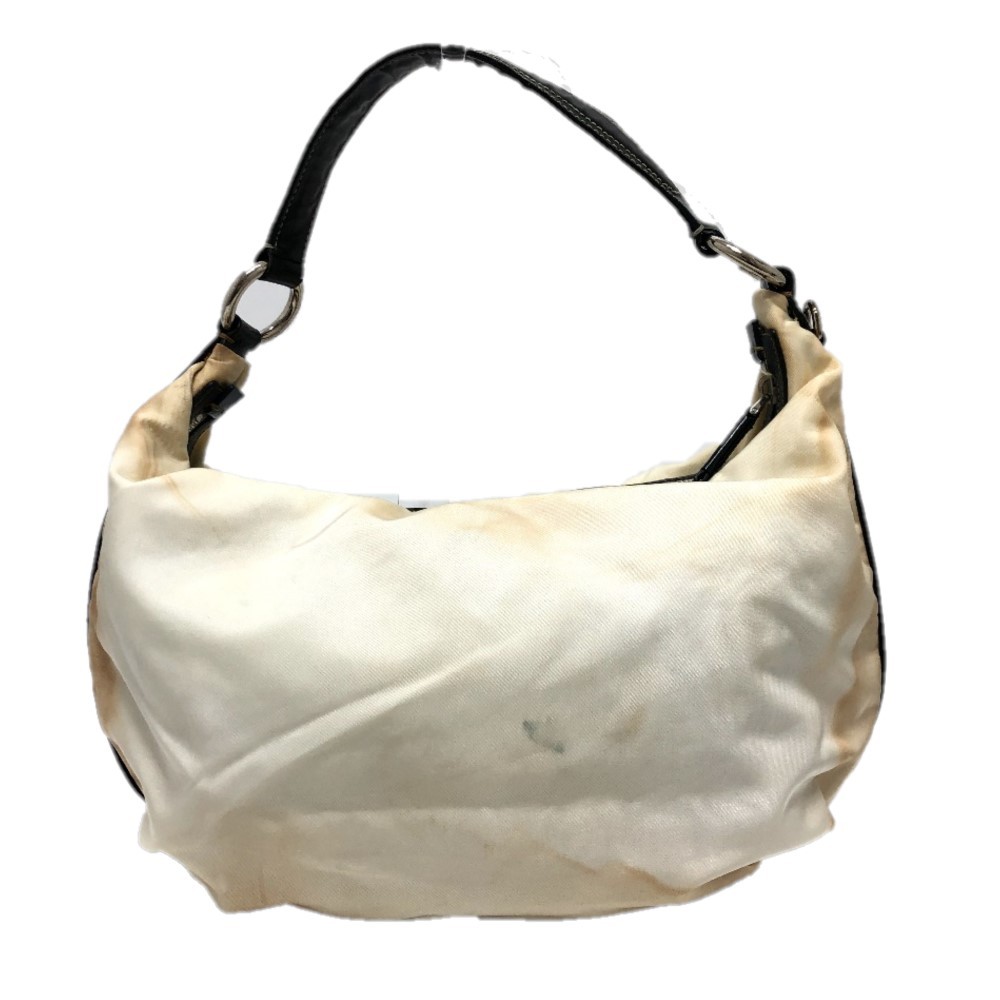 RARE Prada Logo One Shoulder Nylon Handbag for Women in White