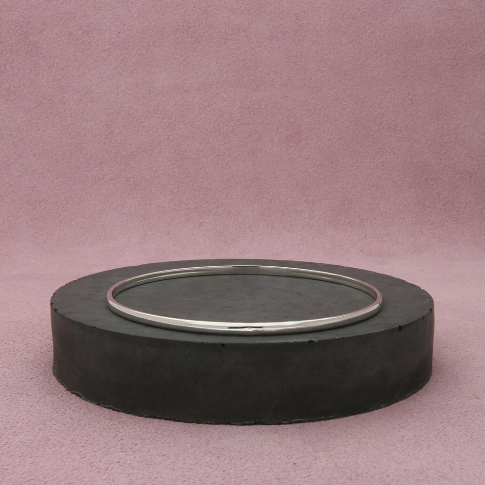 Taxco Mexico vintage 3mm sterling silver stackable bangle bracelet size 8 inches